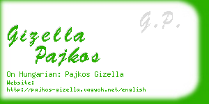 gizella pajkos business card